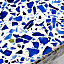 Vetrazzo kitchen counter top embedded with cobalt blue Sk...