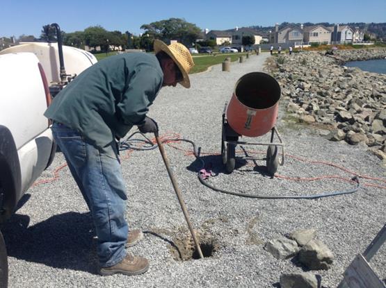Shimada Park sink hole repair