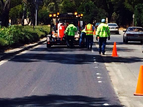 Richmond parkway #1 Lane West bound Button Installation #2