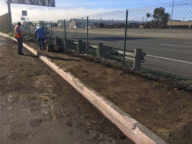 Bus Stop  pad installation Pierce St. across from Pacific East Mall