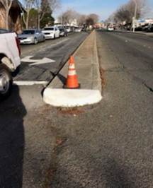 Refresh tips on median for visability at Macdonald and San Pablo Ave