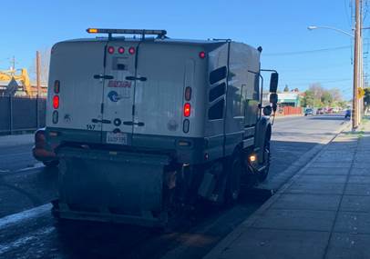 Sweeping Maintenence on South 2nd @ 580 underpass